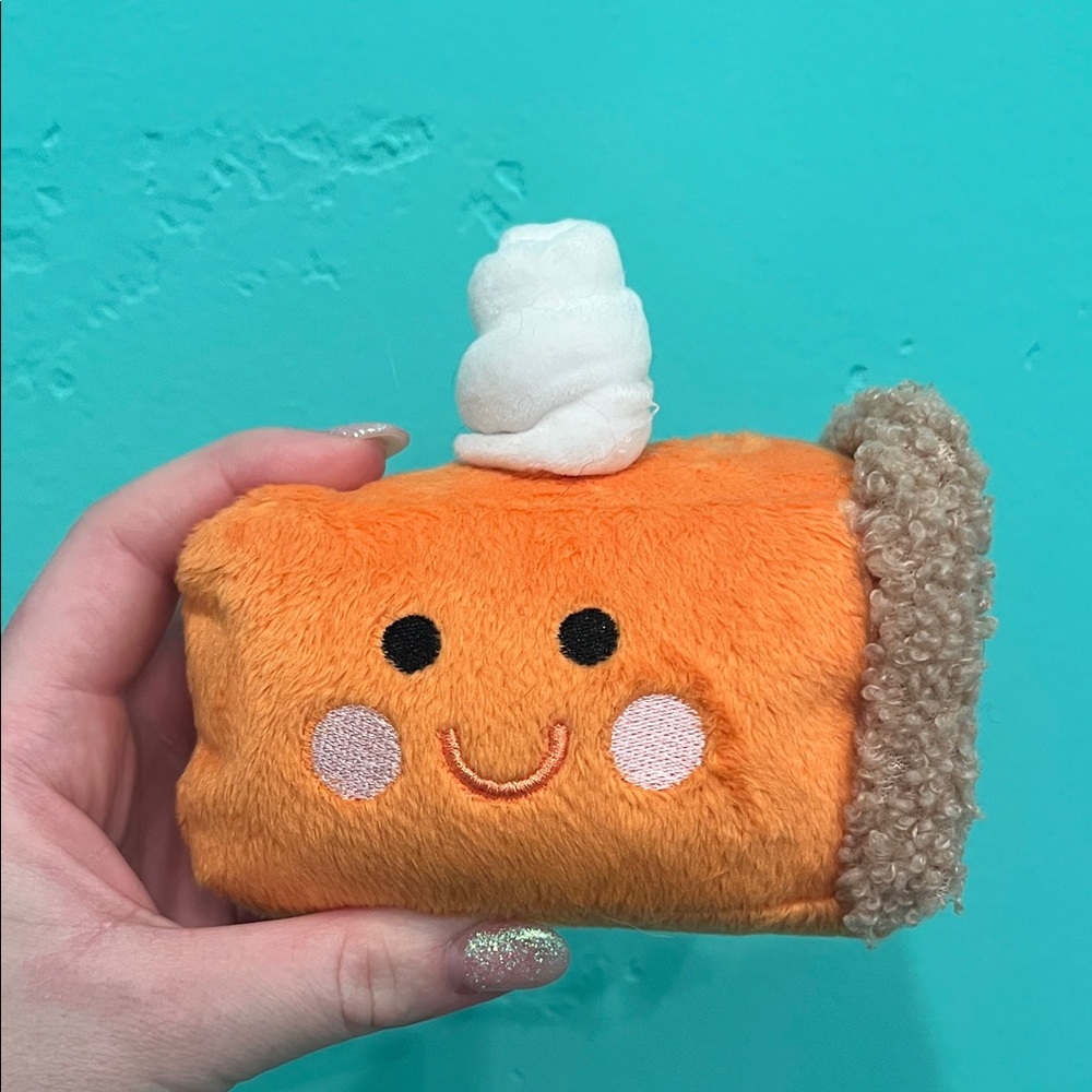 NWOT Plush Pumpkin Pie Slice Dog Toy